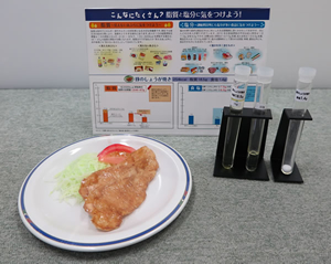 脂質・塩分摂取量指導用モデル　豚しょうが焼き