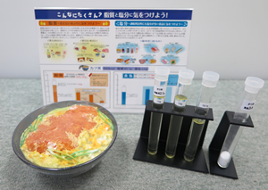 脂質・塩分摂取量指導用モデル　かつ丼