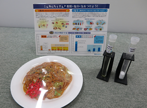 脂質・塩分摂取量指導用モデル　お店の焼きそば